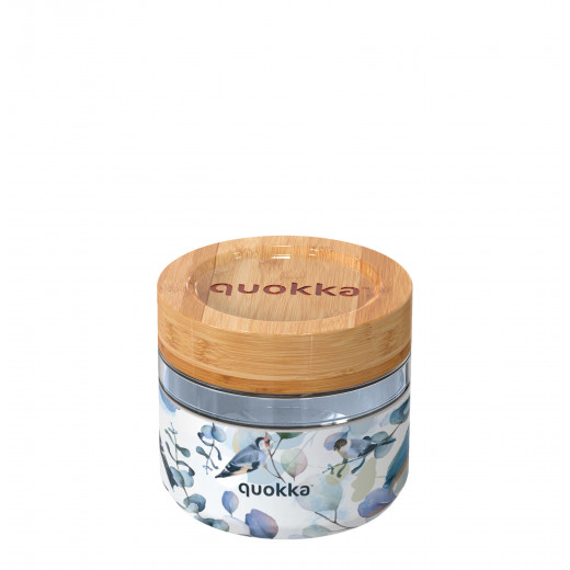 Quokka Glass Container For Food, Blue Color, 500 Ml