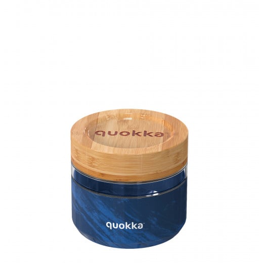 Quokka Glass Container For Food, Navy Blue Color, 500 Ml