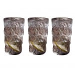 Blinkmax Glass Drinking Cup, Black Color, 3 Pieces