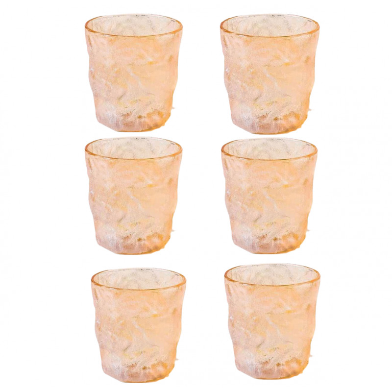 Blinkmax Glass Drinking Cup, Amber Color, 9 Cm, 6 Pieces | Kitchen | Glassware & Drinkware | Drinking Glasses
