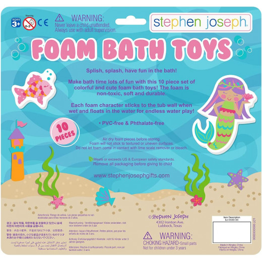 Stephen Joseph Foam Bath Toys,  Mermaid Design