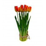 Tulip Plastic Flowers, Orange color