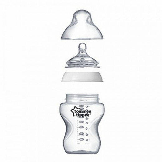 Tommee Tippee Closer to Nature Baby Bottle Decorated Pink, X2 Bottles, 260 ml