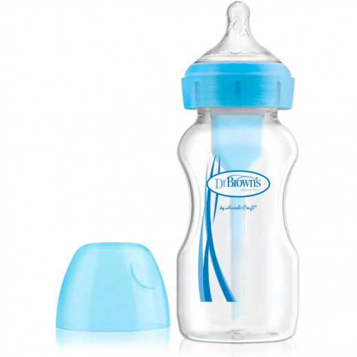 Dr. Brown’s™ Options+, Wide-Neck Baby Bottle, 270 ml, Blue