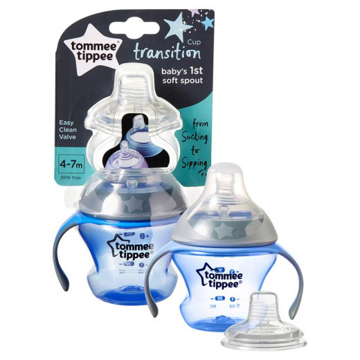 Tommee Tippee First Sips Soft Transition Cup 150 ml, Blue