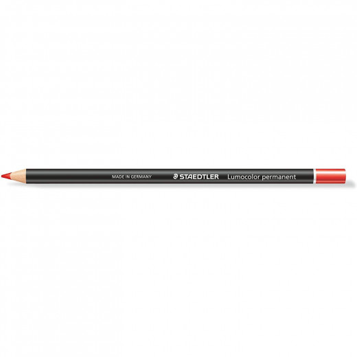 Staedtler Lumocolor Permanent Glasochrom Pencils Red Design, 1 Pencil