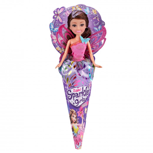 Zuru Sparkle Girlz Fairy Cone Doll, Purple Color