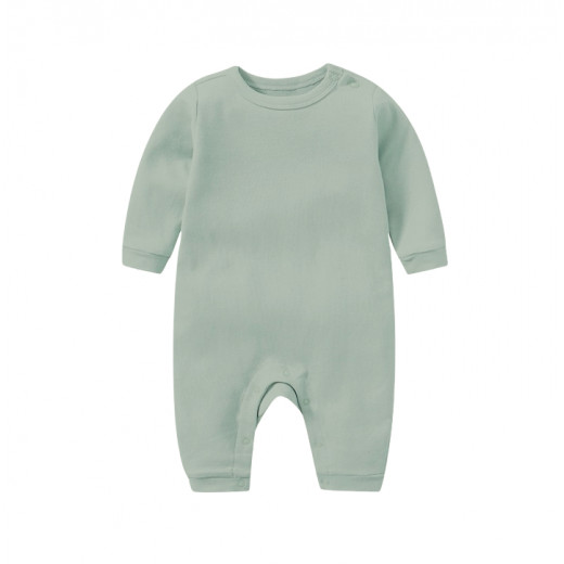 Baby Rompers Long Sleeve Bodysuit, Green Color