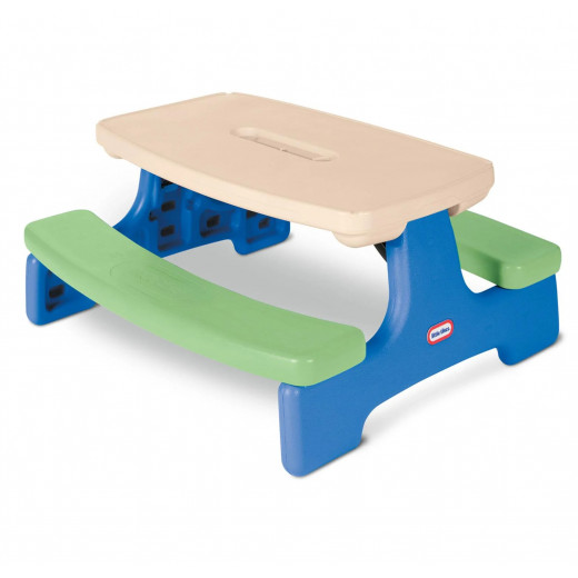 Little Tikes Picnic Table, Blue & Green Color
