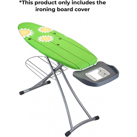 Metaltex Cotton Ironing Board Cover, Spring Garden, Green Color, 40 X 55 Cm
