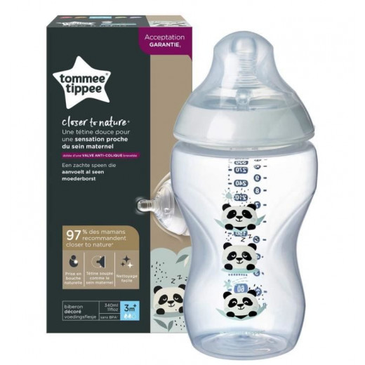 Tommee Tippee Baby Feeding Bottles 3M+, 1X 340 Ml
