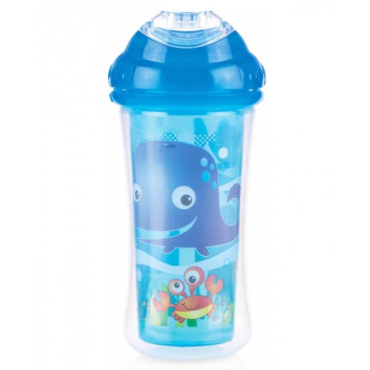 Nuby Insulated No-spill Clik-It Cool Sipper - 270 ml, Blue