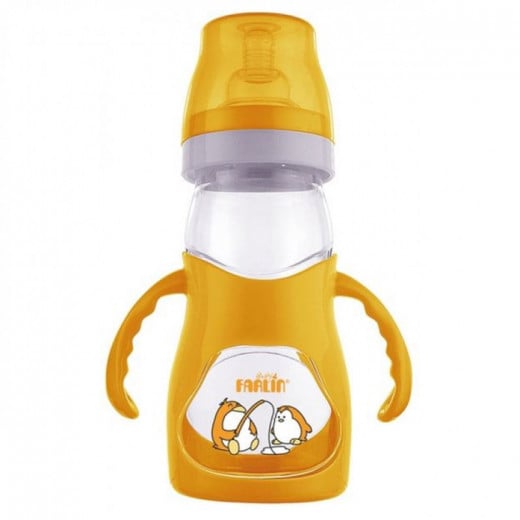 Farlin Feeding Bottle Plastic for Baby, 250ml- Orange
