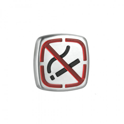 مغناطيس ديكور لاصق "ممنوع التدخين", 5 × 5 سم من ميتالتكس