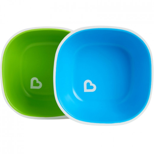 Munchkin Splash Toddler Bowls - Green/blue