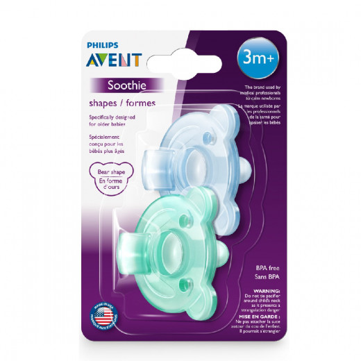 Philips Avent Soothie Shape +3 m, Blue&Green