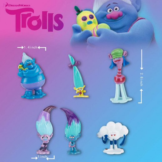 Trolls DreamWorks with Tiny Dancers Figures, 5 Characters