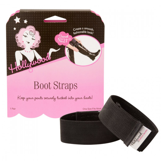 Hollywood Fashion Boot Straps, Black Color