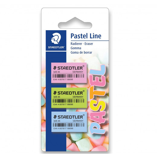 Staedtler Pastel Line Light Bubble Card with 3 Erasers