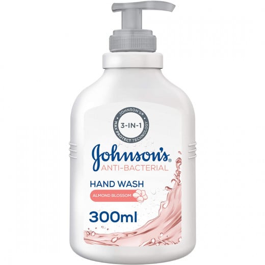 Johnson's Liquid Hand Wash, Anti-Bacterial, Almond Blossom, 300ml