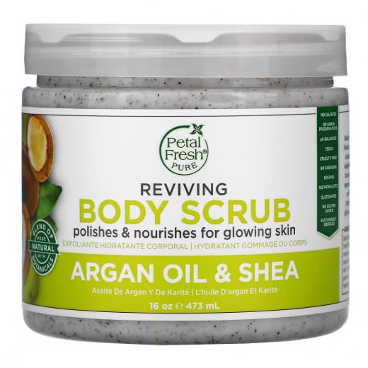 Petal Fresh Argan Oil & Shea Reviving Body Scrub, 473 ml