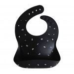 Mushie Silicone Baby Bib, Numbers Design, Black Color