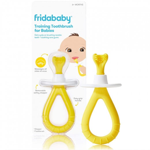 FridaBaby Training Toothbrush For Babies, Yellow Color