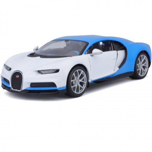 Maisto Bugatti Chiron 1:24 Car, White & Blue Color