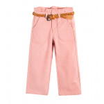 Cool Club Girls Trousers With Brown Belt, Pink Color