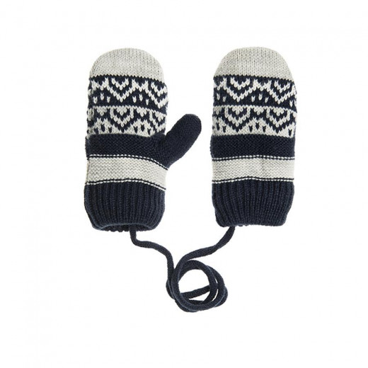 Cool Club Fleece Gloves With One figure, Navy Color