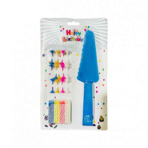 Happy Birthday Candles Set With Cake Spatula