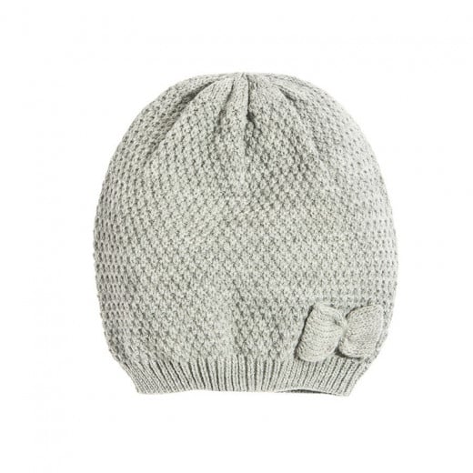 Cool Club Hollow Hat With Beautiful Ribbon, Grey Color