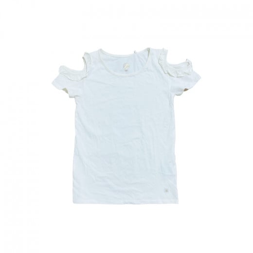 Cool Club Girl Short Sleeve T- Shirt, White Color