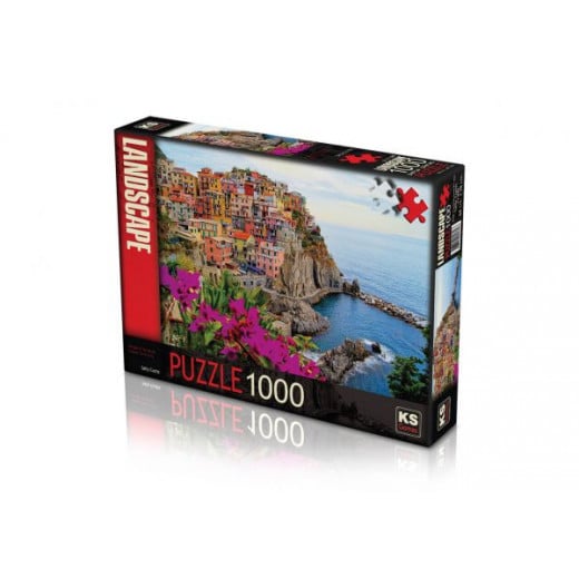 Ks Games Puzzle, Village Of Manarola Cingue Terre Italy Design,1000 Pieces