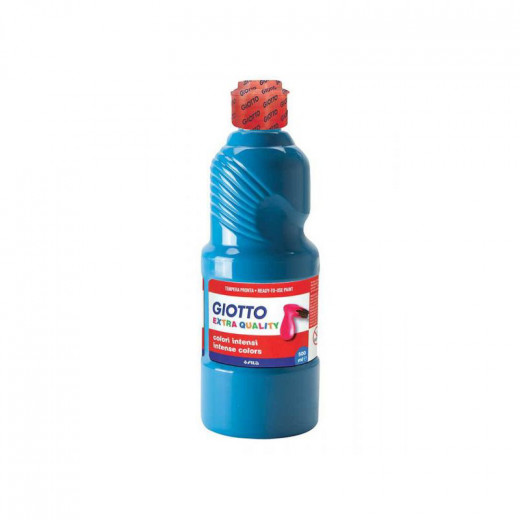 Giotto School Paint, Cyan Color, 500 Ml