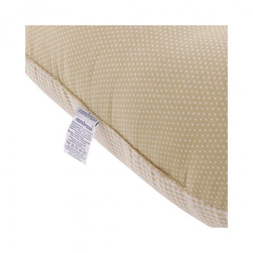 Cambrass Vichy Small Nursing Pillow, Beige Color