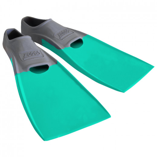 Zoggs Long Blade Rubber Fins, Turquoise Color