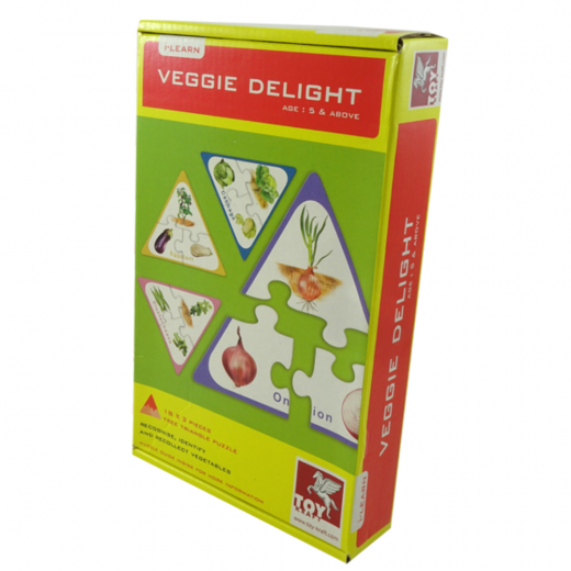 Toy Kraftt Educational Jigsaw Puzzles, Vegetables Design