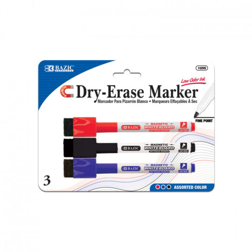 Bazic Magnetic Dry-Erase Markers, Assorted Color