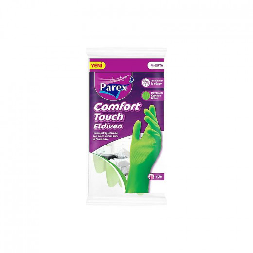 Parex Trend Cleaning Gloves, Medium, Color Green