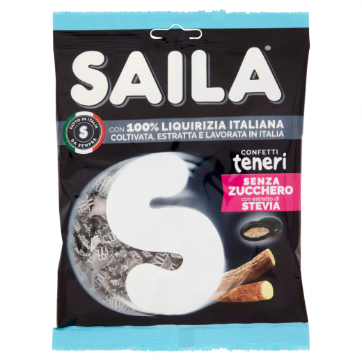 سيلا عرق سوس إيطالي ناعم خالٍ من السكر بخلاصة ستيفيا 75 جرام من سبيرلاري