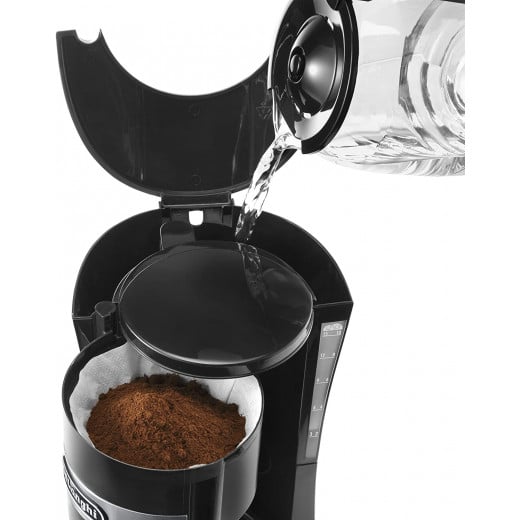 ماكينة صنع القهوة المفلترة، سعة 1.25 لتر، خاصية الاغلاق التلقائي ونظام منع التنقيط من ديلونجي