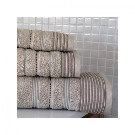 Nova Home Ramini 100% Cotton Jacquard Towel, Beige Color, Size 30*50