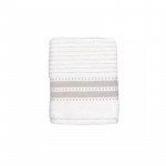 Nova Home Galata 100% Cotton Jacquard Towel, White Color, Size 90*50