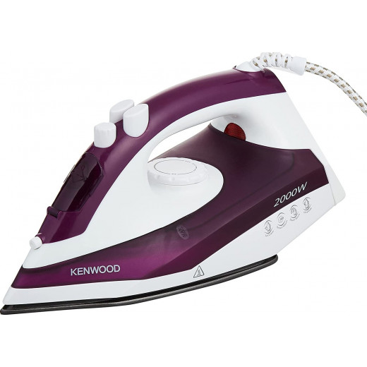 Kenwood 2000w Non-stick Steam Iron - White & Purple