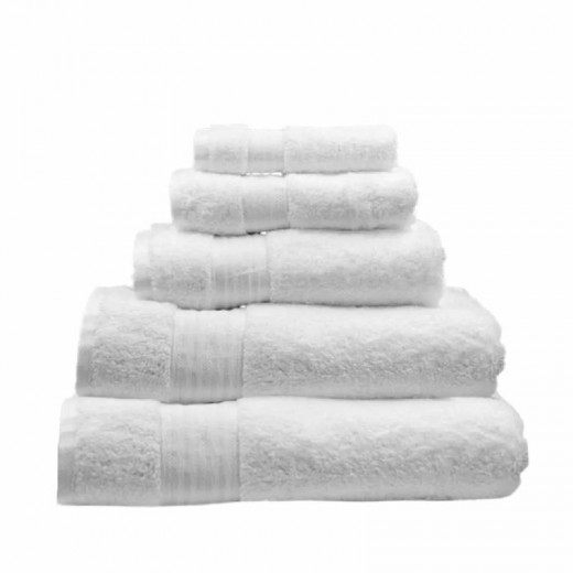 Nova Home 100% Cotton Pretty Collection Towel, White Color, Size 70*140