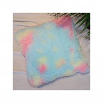 Nova Home Ombre Long Shaggy Fur Cushion Cover, 45x45 Cm , Rainbow Color