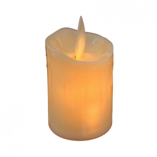 شمعة ديكور بلاستيك ، اصفر فاتح ، 5 سم
