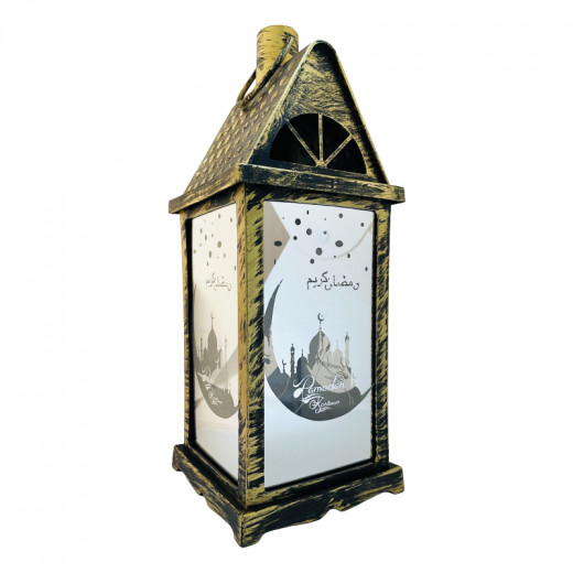 Decorative Led Lantern, Ramadan Kareem House Design, Gold Color, 35*15 cm