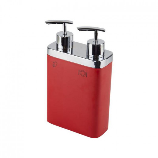 Primanova Viva Double Liquid Soap Dispenser, Red Color